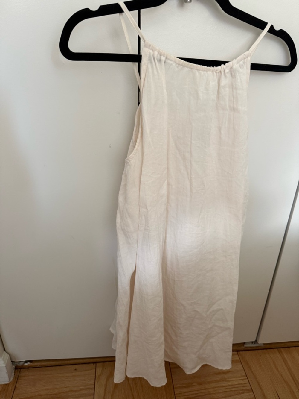 H&M Soft Cream Spaghetti-Strap Dress/ beach cover up